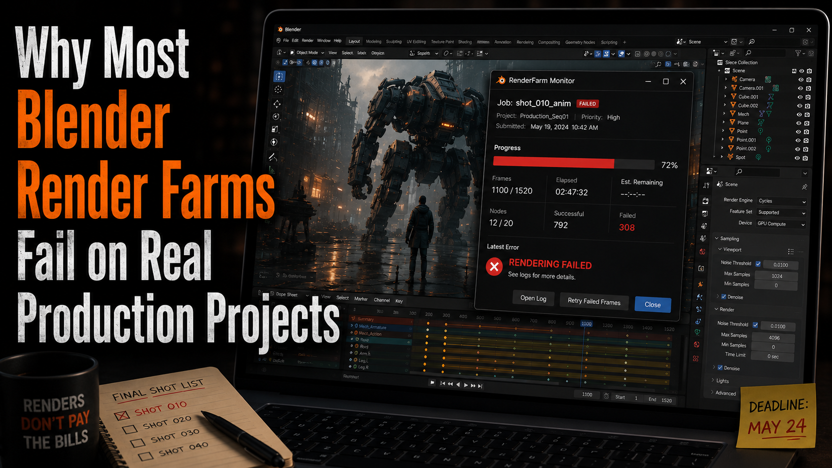 Why Most Blender Render Farms Fail on Real Production Projects